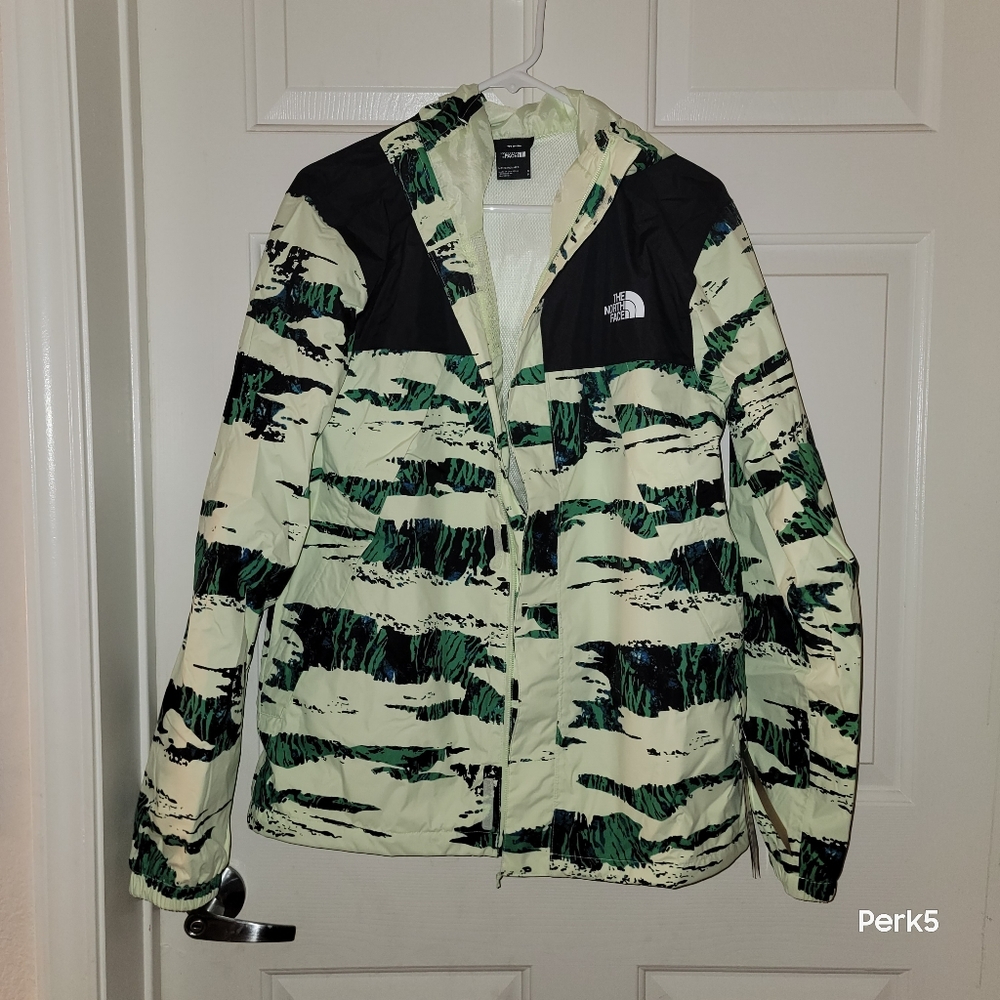 NWT Mens The North Face Antora Dryvent Waterproof Hooded Rain Jacket Lime Black